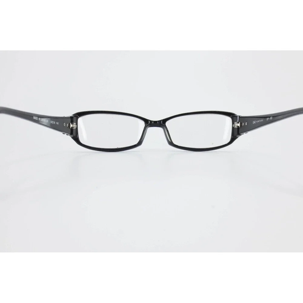 O&X New York OP-102 Black Grey Rectangular Eyeglasses Frames 53-16-140 Japan